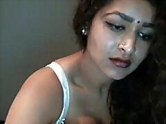 Desi Bhabi Plays with respect to you revealed close to Lacing web cam - Maya